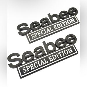 2PCS Seabee Special Edition Car Emblems, Seabee Badge Bumper Metal Letters 3D De